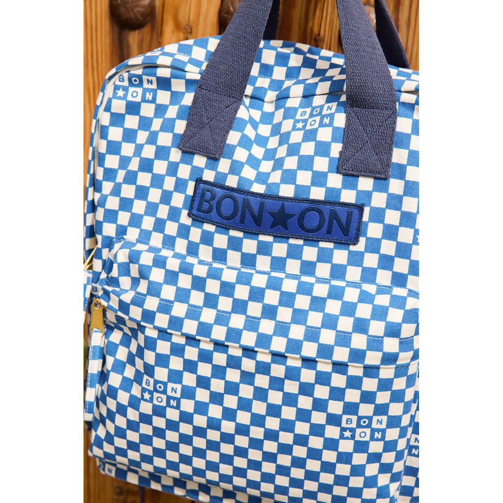 Bonton ryggsekk, middels stor - Damier Bleu