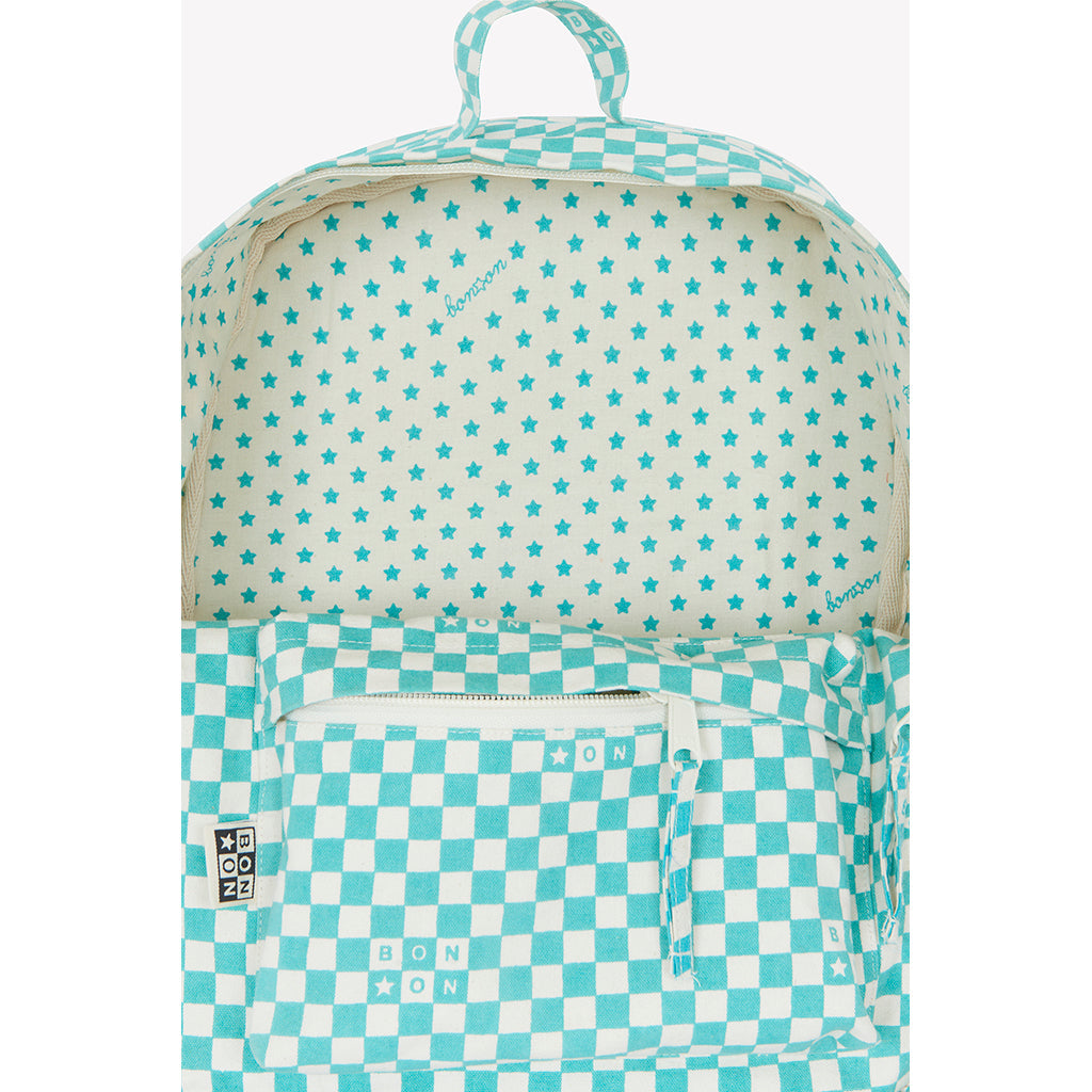 Bonton ryggsekk, Damier - Bleu vintage