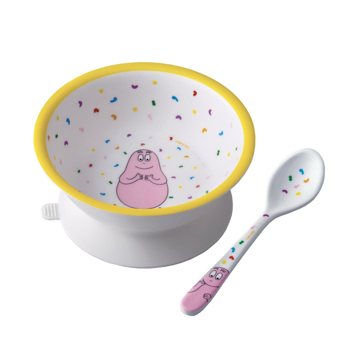 Petit Jour Paris skål med sugekopp og skje, Barbapapa