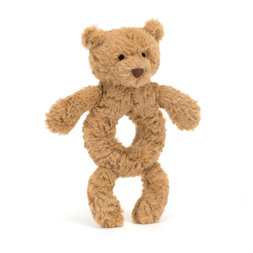 Baby Jellycat ringrangle, Bartholomew bjørn – 15 cm