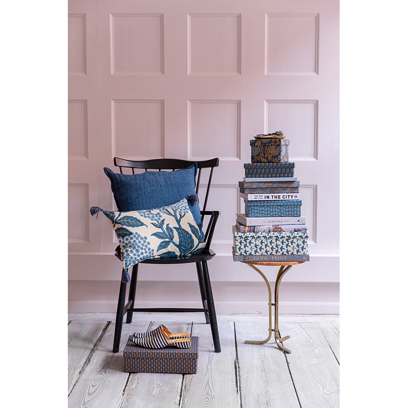 Bungalow putetrekk i velour, 50 x 50 cm - China blue