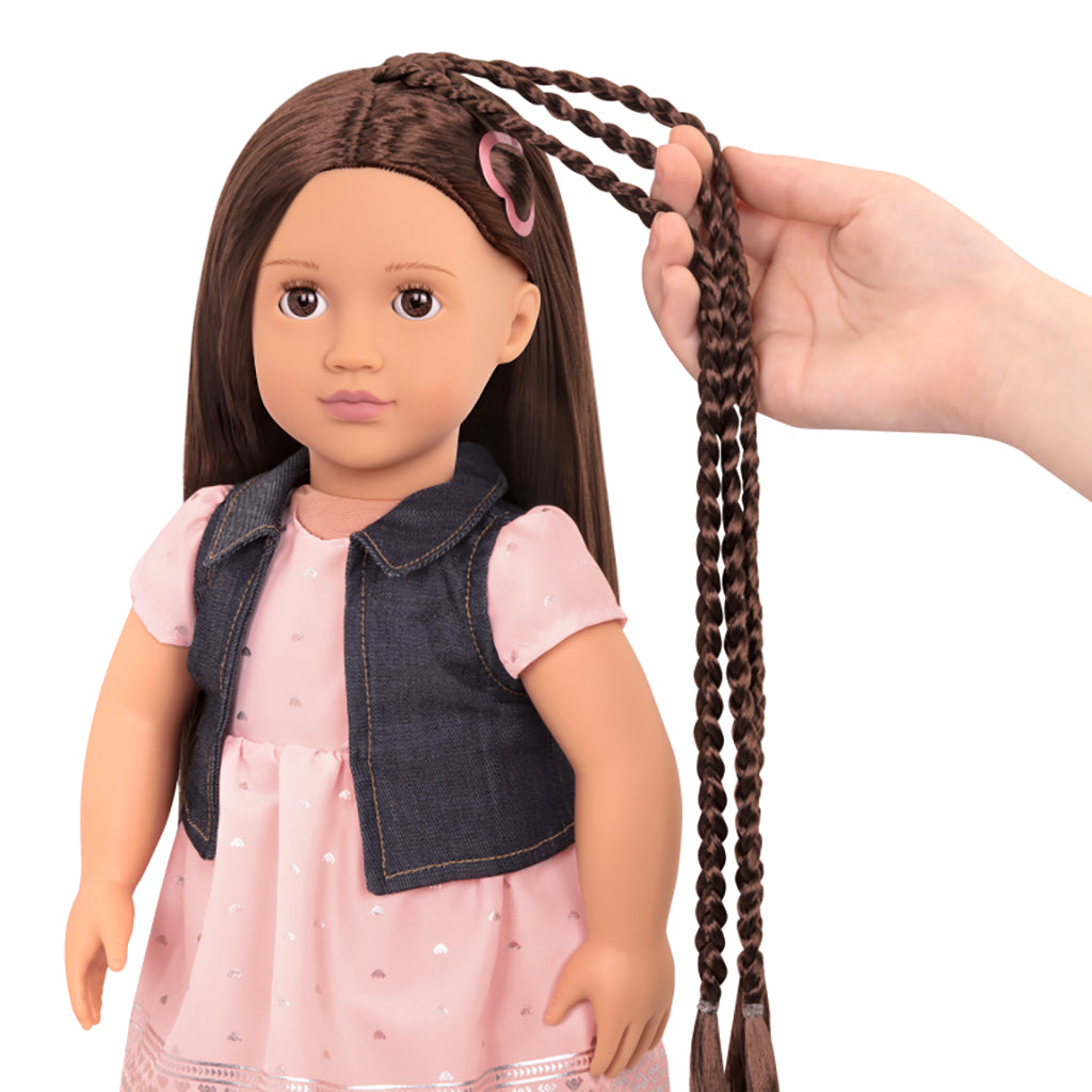 Our Generation dukke, Kaelyn m. hår som vokser - 46 cm