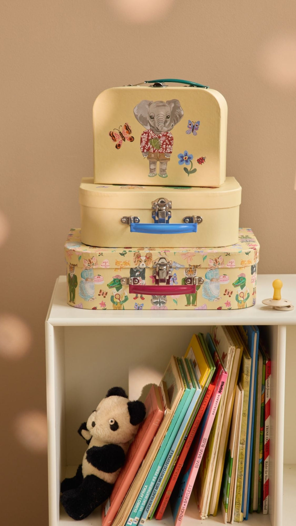 Rice koffertsett, 3 stk. krem - Nathalie Lété Print