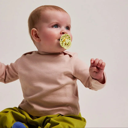 Bibs-smokker i naturgummi, str. 2 – Polka Luna/Wasabi
