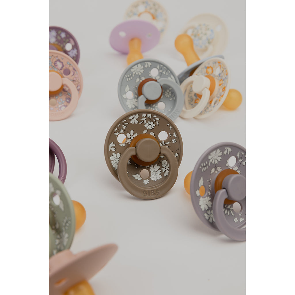 Bibs Liberty, 2-pk Colour, smokker i naturgummi, str. 2 - Capel - Fossil Grey Mix