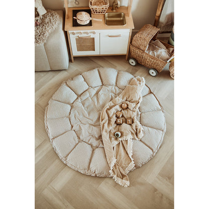 Play&amp;Go Bloom, Tre-i-én babytæppe, økologisk – Stripes blue