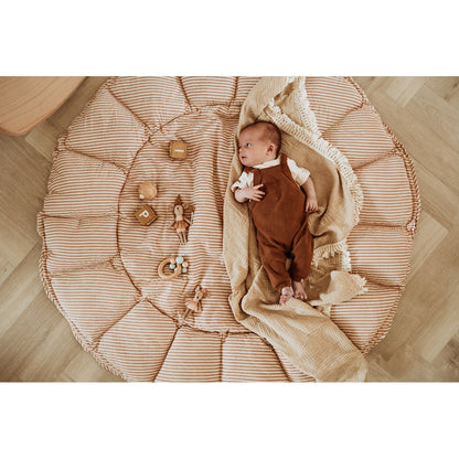 Play&amp;Go Bloom, Tre-i-én babyleketeppe, økologisk - Stripes brown