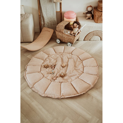 Play&amp;Go Bloom, Tre-i-én babyleketeppe, økologisk - Stripes brown