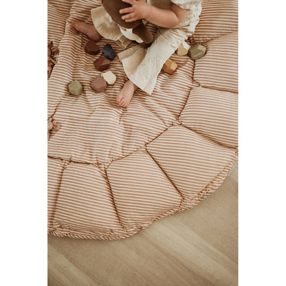 Play&amp;Go Bloom, Tre-i-én babyleketeppe, økologisk - Stripes brown