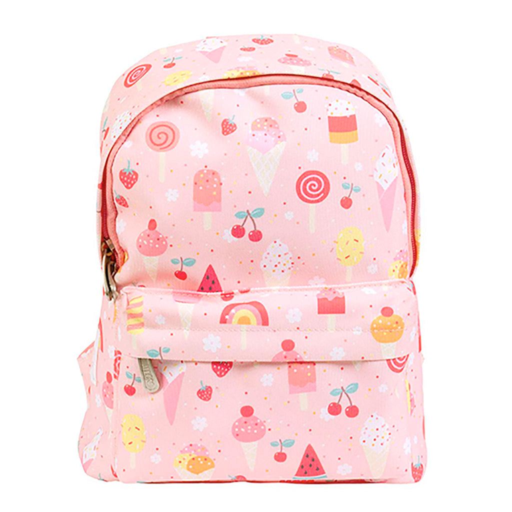 A little lovely company rygsekk, lille - Lyserød m isvafler