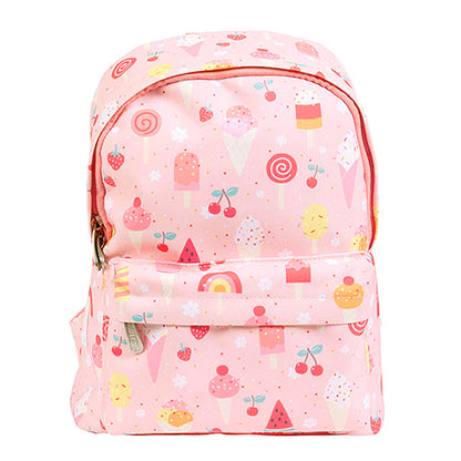 A little lovely company rygsekk, lille - Lyserød m isvafler