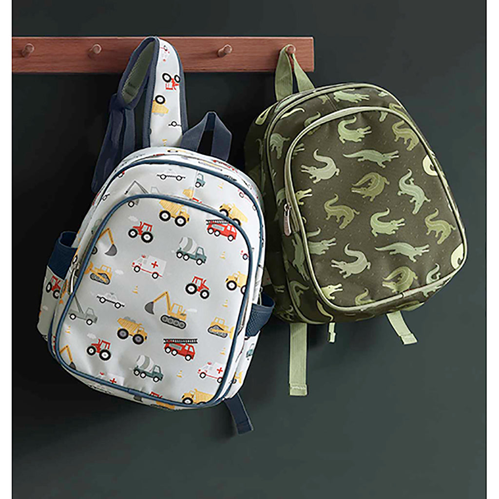 A little lovely company rygsekk, Isoleret forrum - Lyseblå m køretøjer