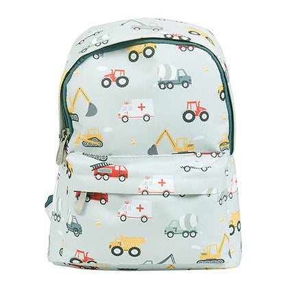 A little lovely company rygsekk, lille - Lyseblå m køretøjer