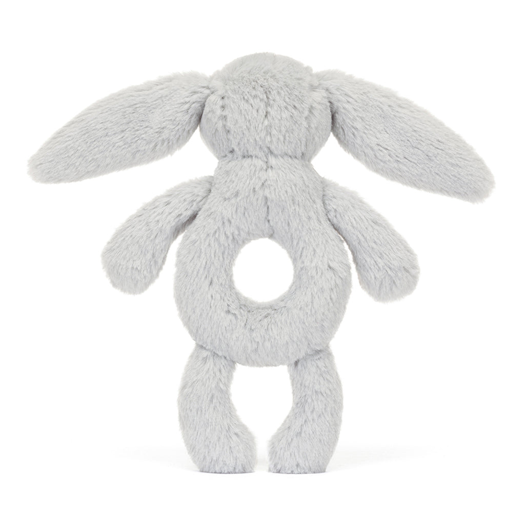 Baby Jellycat ringrangle, Kanin, sølv – 15 cm