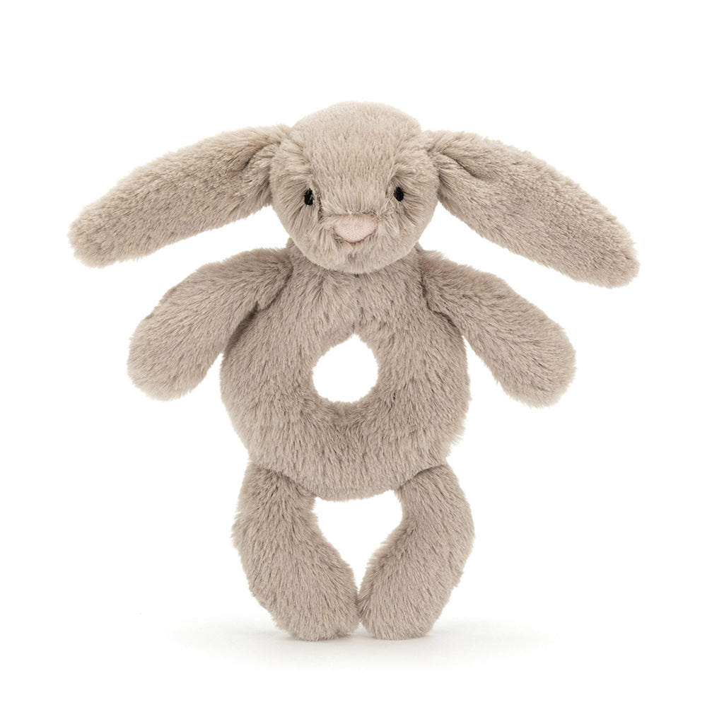Baby Jellycat ringrangle, Kanin, beige – 15 cm
