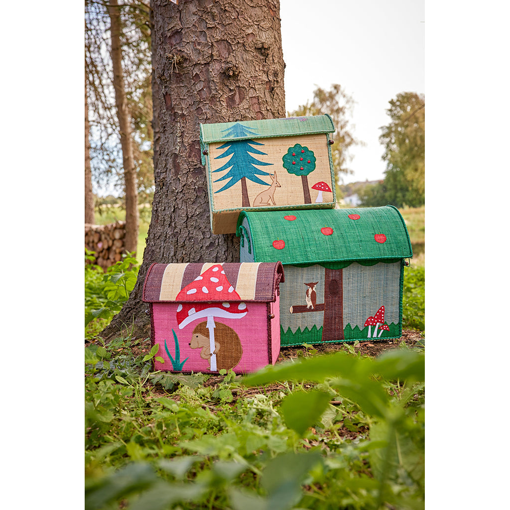 Rice kurvhus til oppbevaring, Happy forest