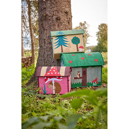 Rice kurvhus til oppbevaring, Happy forest