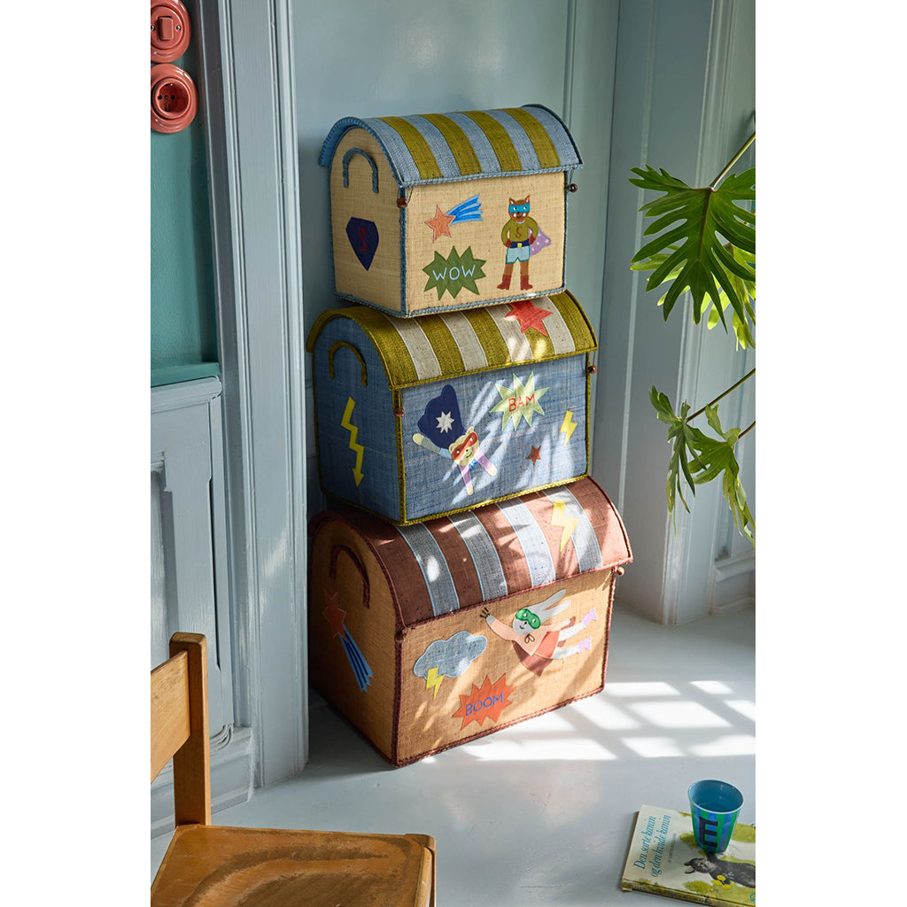 Rice kurvhus til oppbevaring, Natur - Hero Theme blue