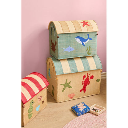 Rice kurvhus til oppbevaring, Ocean Theme