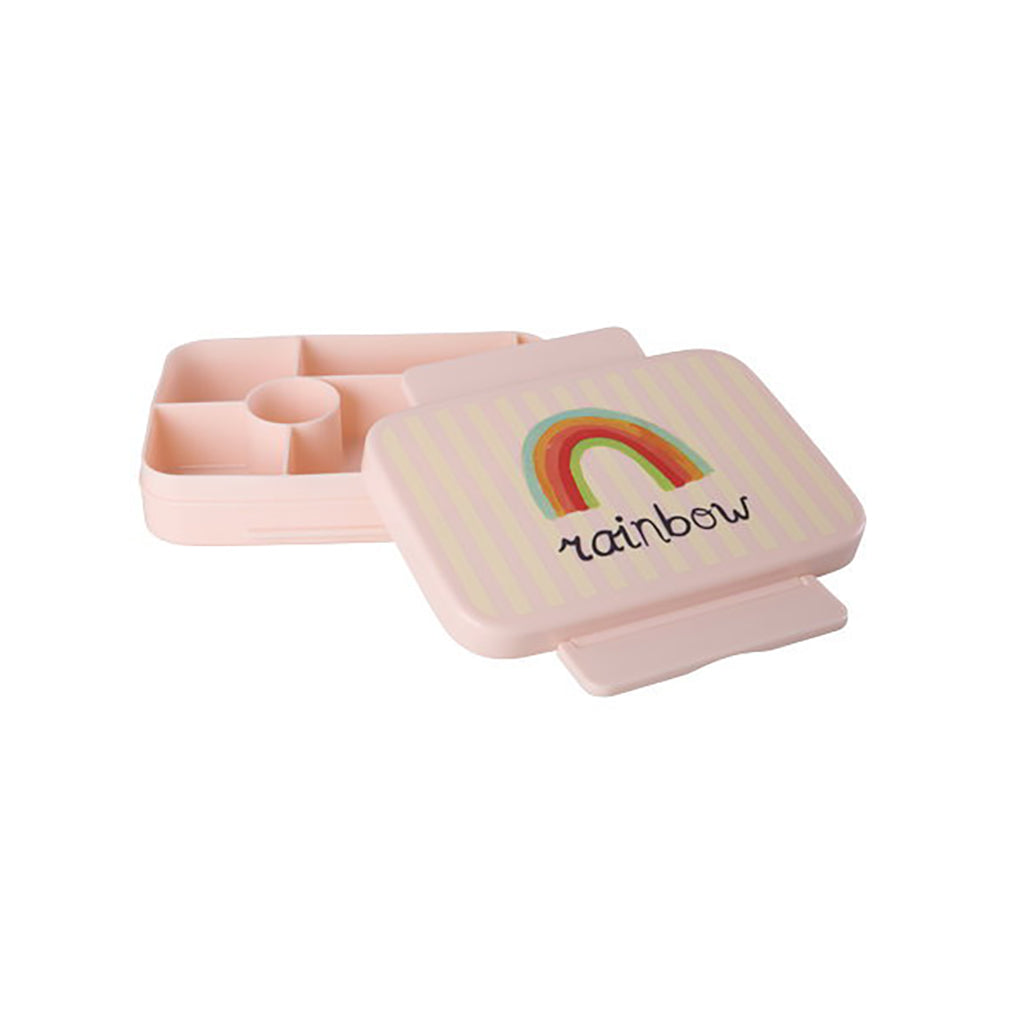 Rice matboks med 6 rom, Pink ABC – Rainbow print