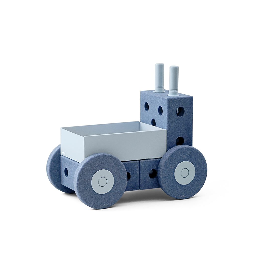 Modu 3-i-1 gåvogn, aktivitetsleketøy i skum - Deep blue/Sky blue