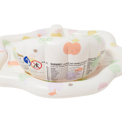 Sunnylife oppusteligt babyleketeppe med solskjerm, Apple sortbet multi