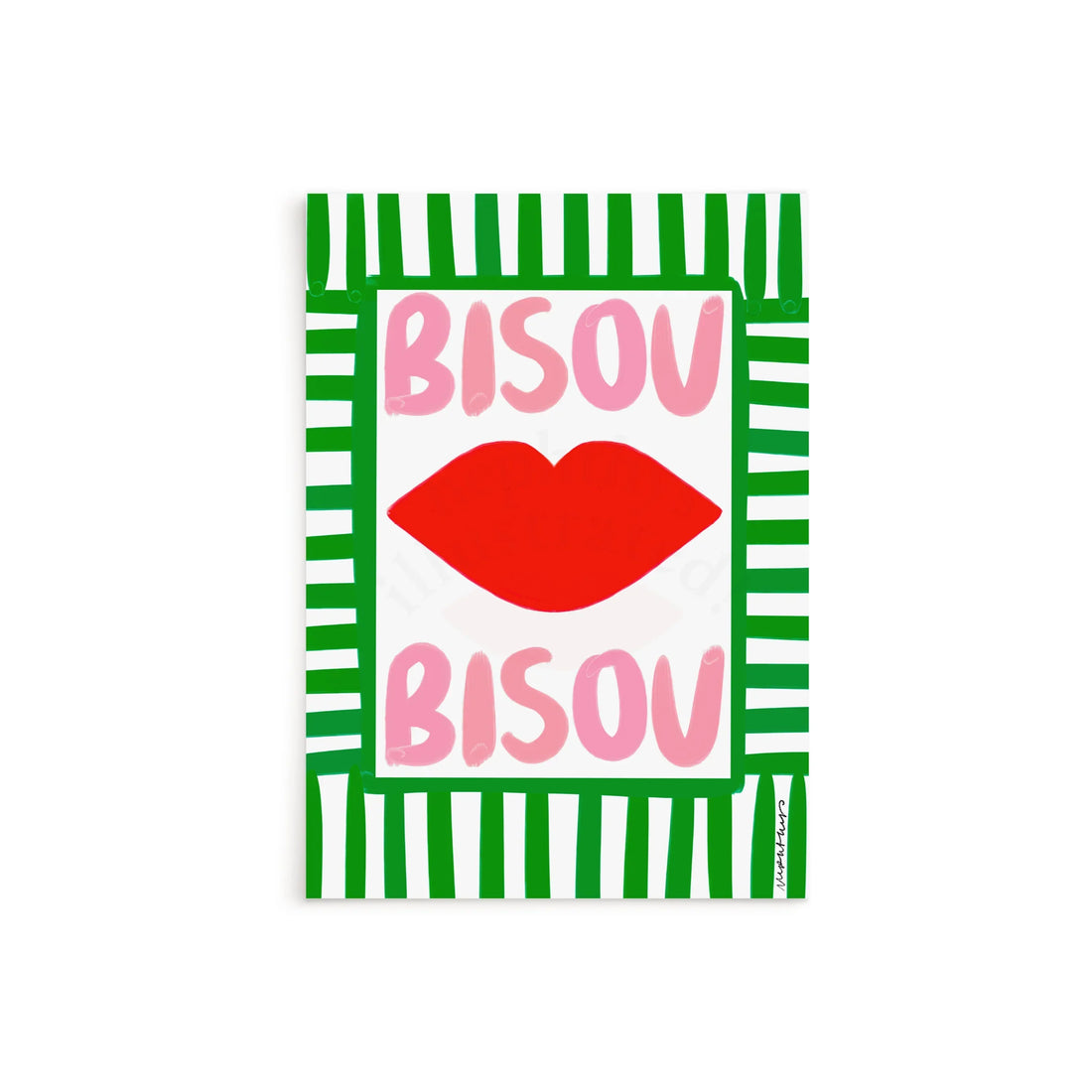 Nephthys Illustrated plakat, Bisou Bisou No1 - A4