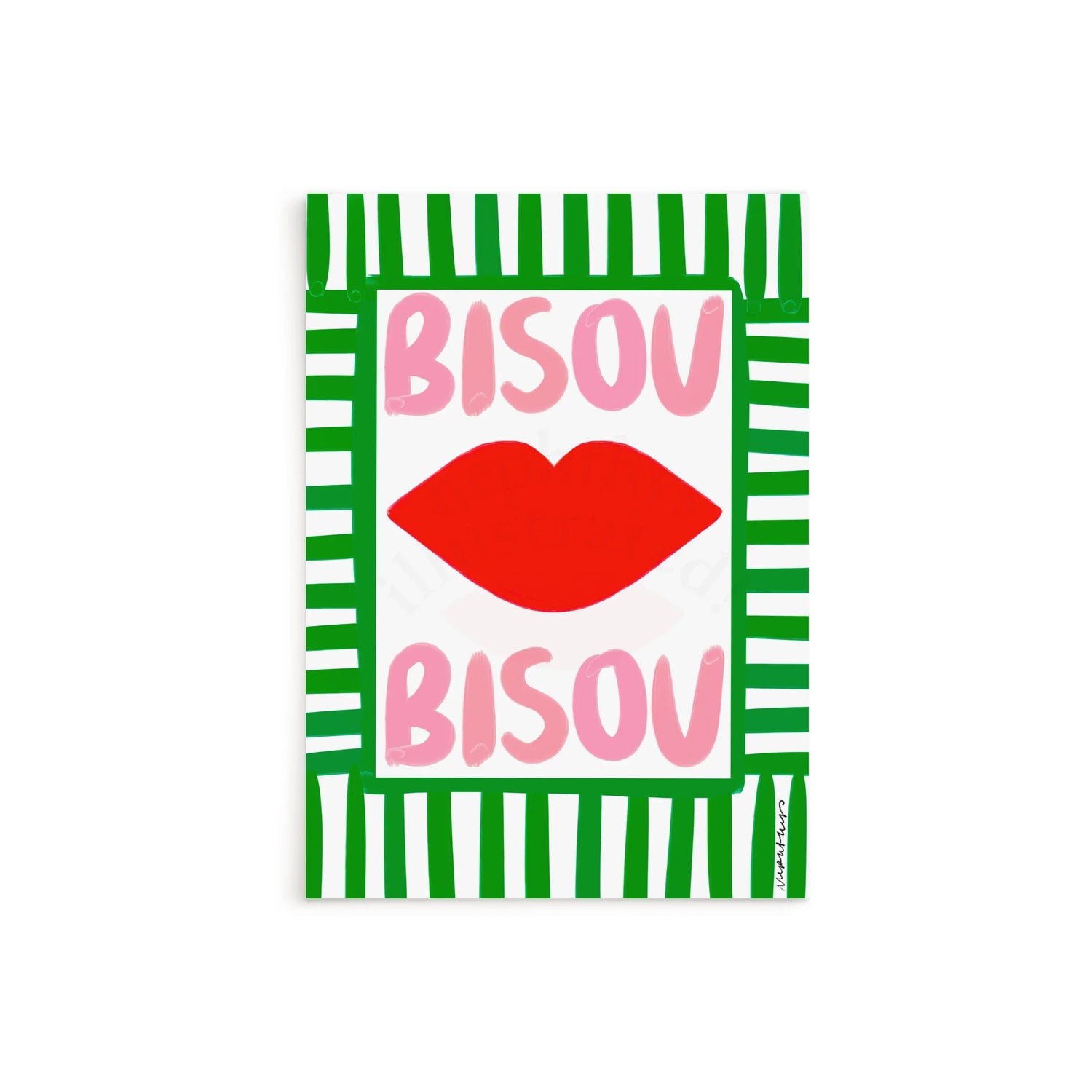 Nephthys Illustrated plakat, Bisou Bisou No1 - A4