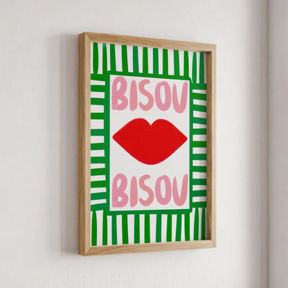 Nephthys Illustrated plakat, Bisou Bisou No1 - A4