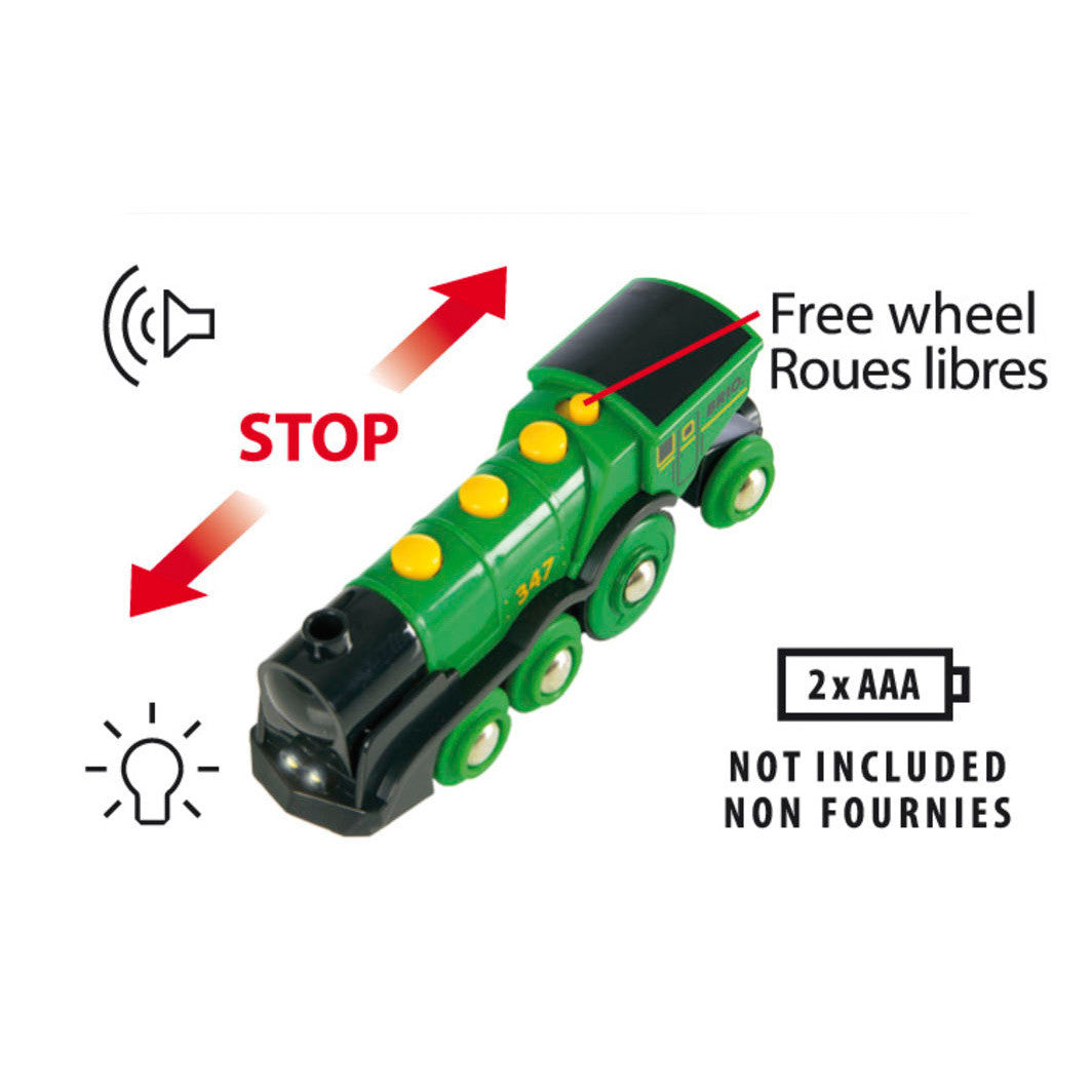 Brio Stor grønt lokomotiv, batteridrevet