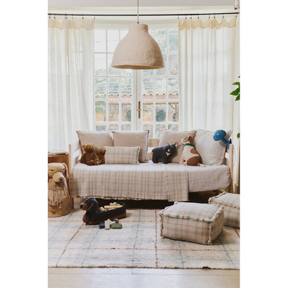 Lorena Canals vaskbart gulvteppe, Tartan Blue Sage - flere str.