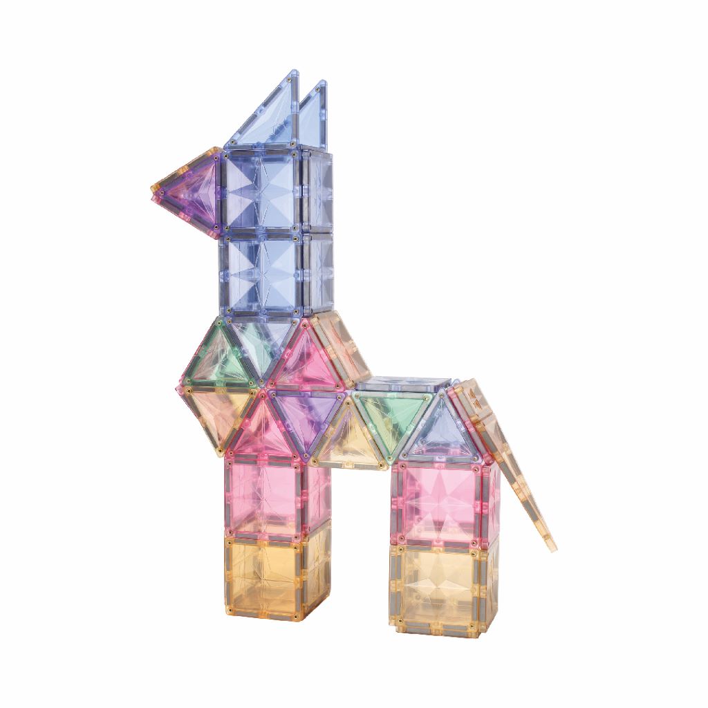 Cleverclixx Magnetisk Byggesett, Mega Creative Pack Pastel - 210 deler