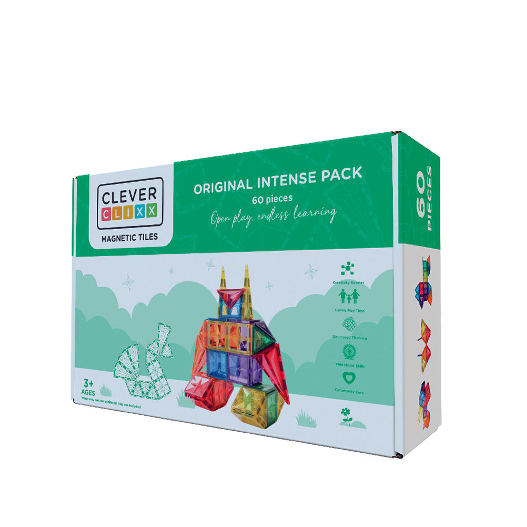 Cleverclixx Magnetisk Byggesett, Original Intense Pack - 60 deler