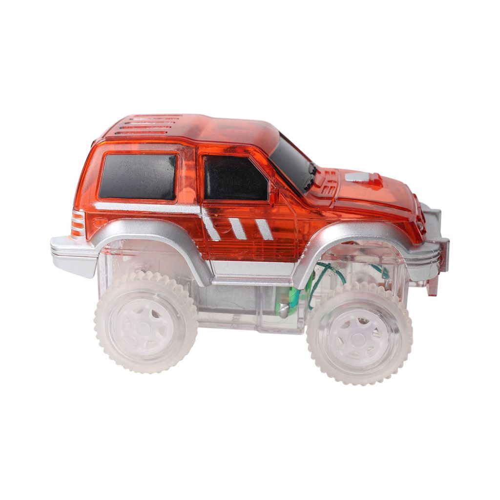 Cleverclixx Magnetisk byggesett, Race track car - Red