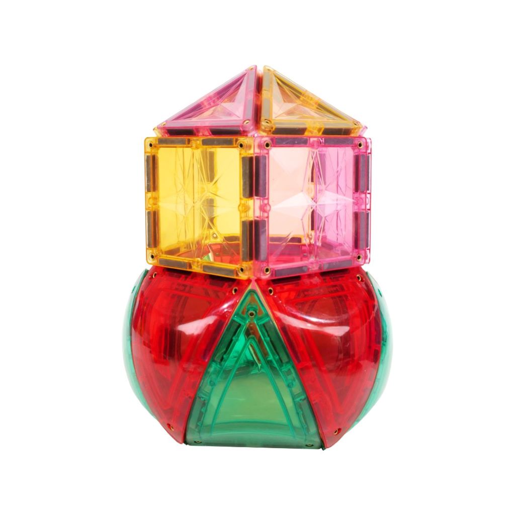 Cleverclixx Magnetisk byggesett, Curved Dome Pack Intense, 47 deler