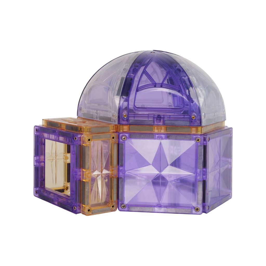 Cleverclixx Magnetisk byggesett, Small Curved pack Pastel, 34 deler