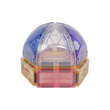 Cleverclixx Magnetisk byggesett, Small Curved pack Pastel, 34 deler