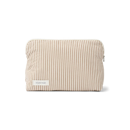 Studio Feder toilettaske, Celia - Brown beach stripe