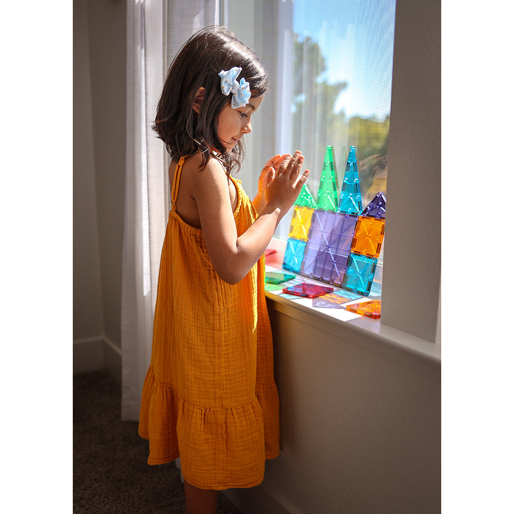 Magna-Tiles Clear Colours, Magnetisk byggesett med 32 deler