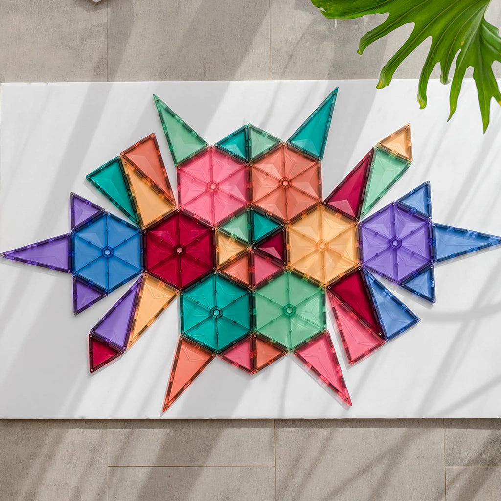 Connetix magnetisk byggesett, Geometry Pack, 40 deler - Pastell