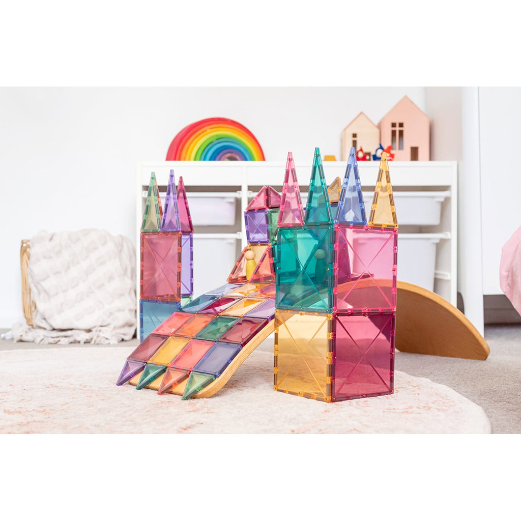 Connetix magnetisk byggesett, Starter pack, 60 deler - Pastell