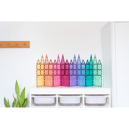 Connetix magnetisk byggesett, Starter pack, 60 deler - Pastell