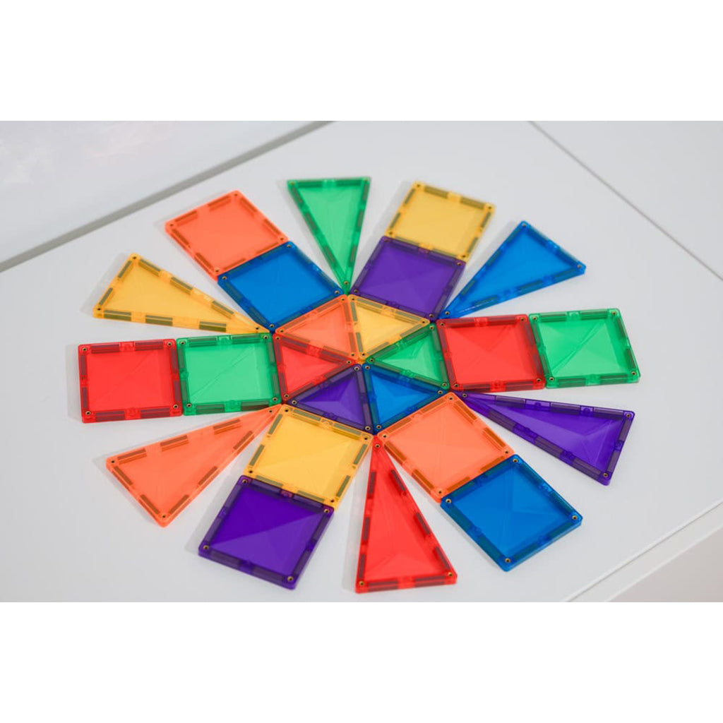 Connetix magnetisk byggesett, Mini Pack, 24 deler - Rainbow