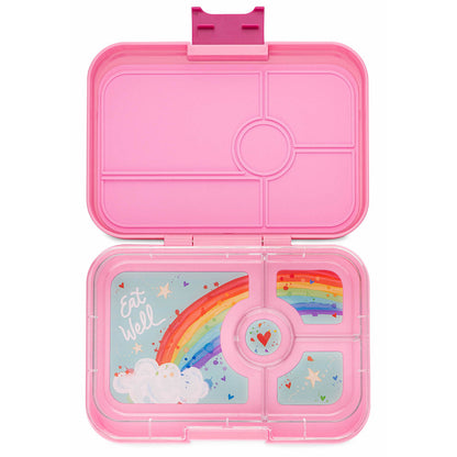 Yumbox XL matboks med 4 rom, Tapas - Capri pink/Rainbow tray