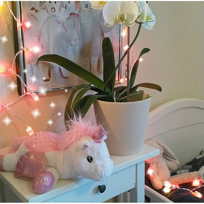 Cloud B nattlampe som danner stjernehimmel, Enhjørning