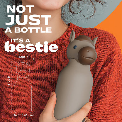 Asobu Bestie Animal termo drikkeflaske, 460 ml. - Hest
