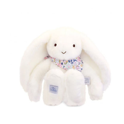 Doudou et Compagnie Blomsterkanin, hvid - 35 cm 