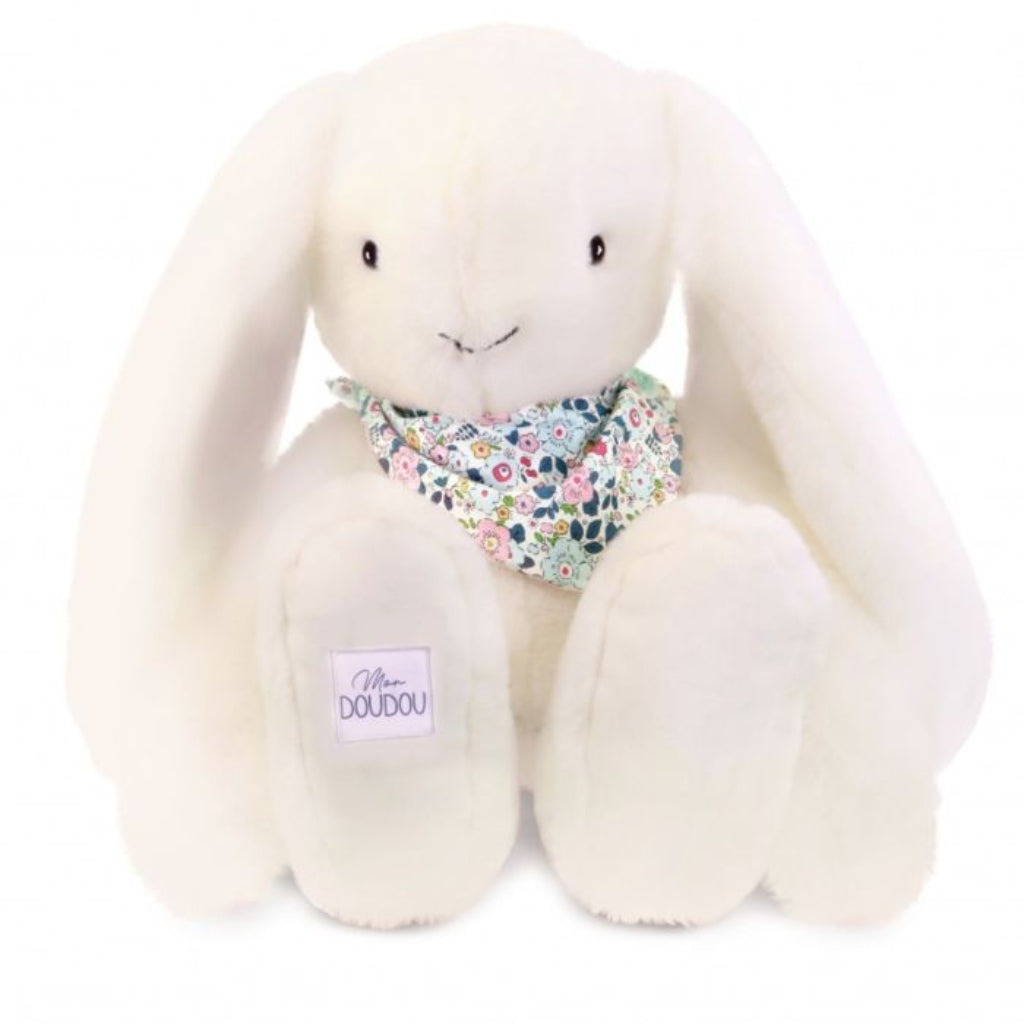 Doudou et Compagnie Blomsterkanin, hvid - 50 cm