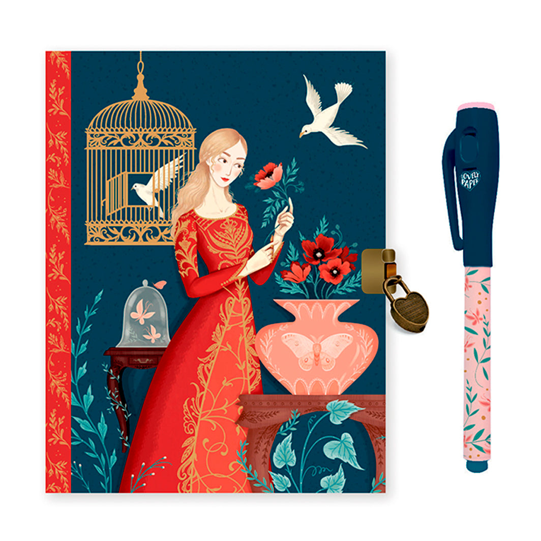 Djeco Lovely paper, Dagbok med lås og magisk penn - Lisa