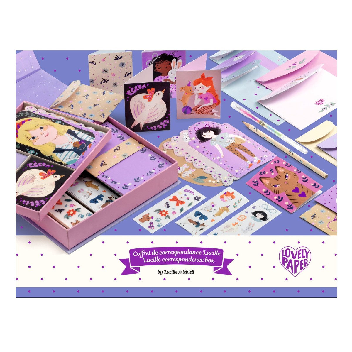 Djeco Lovely Paper brevpapirsett, Lucille